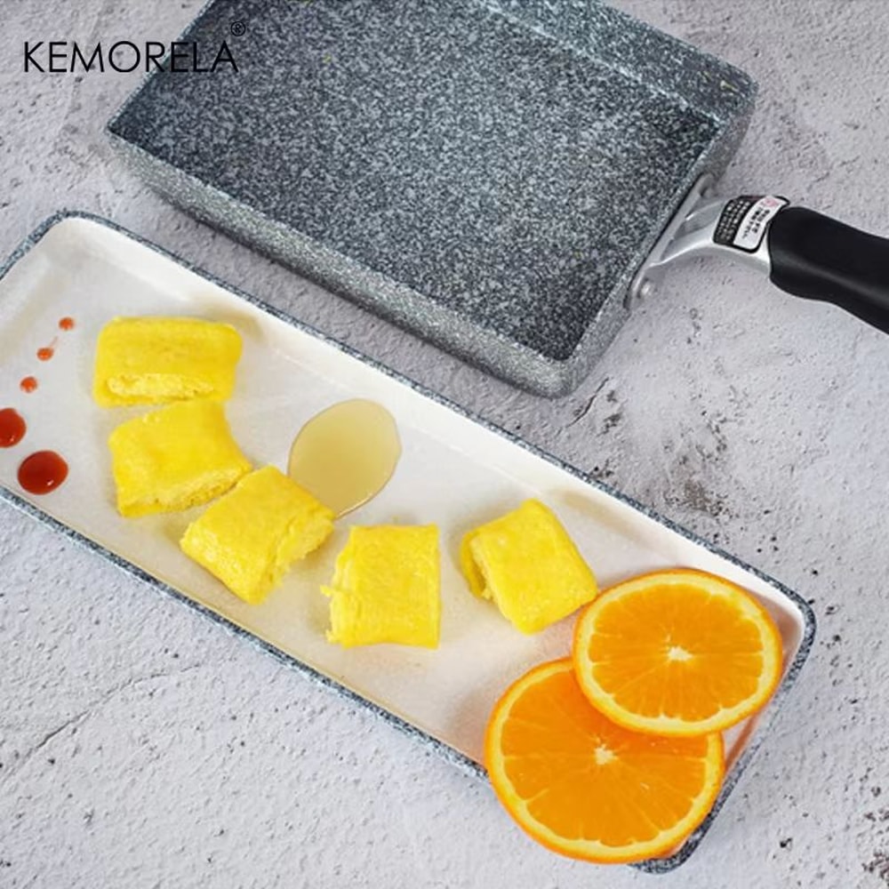 Japanese Medical Stone NonStick Tamagoyaki Frying Pan For Eggs Omelettes And Pancakes 3