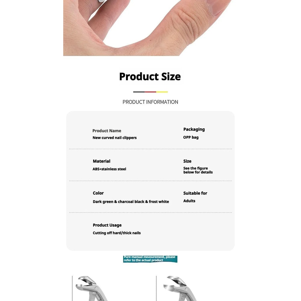 Pointed Tip Ingrown Toenail Clippers Precision Nail Cutter for Dead Skin and Toenail Care