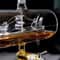 KEMORELA Antique Ship Decanter 3720 Fl Oz Whiskey Decanter Set With Wooden Stand And 4 Glasses 2
