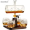 KEMORELA Antique Ship Decanter 3720 Fl Oz Whiskey Decanter Set With Wooden Stand And 4 Glasses 6