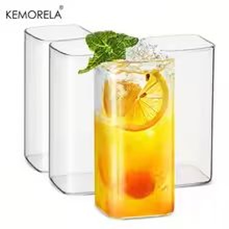 4Piece Highball Glass Set 1688 1893 Fl Oz Clear Tall Drinking Glasses For Cocktails Beer Juice An 7