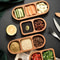 Solid Wood Divided Serving Tray 2 Or 3 Compartments Condiment And Snack Plate For Sauces Sushi Brea 2