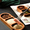 Solid Wood Divided Serving Tray 2 Or 3 Compartments Condiment And Snack Plate For Sauces Sushi Brea 3