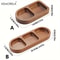 Solid Wood Divided Serving Tray 2 Or 3 Compartments Condiment And Snack Plate For Sauces Sushi Brea 5