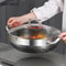 NonStick Stainless Steel Frying Pan With Lid 102411021181 In Honeycomb Bottom For Induction Gas 1