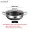 NonStick Stainless Steel Frying Pan With Lid 102411021181 In Honeycomb Bottom For Induction Gas 7