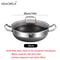 NonStick Stainless Steel Frying Pan With Lid 102411021181 In Honeycomb Bottom For Induction Gas 8