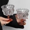 KEMORELA Retro Embossed Tall Glass Cup Black CrystalStyle Goblet For Whiskey Coffee And Desserts 1 10