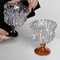 KEMORELA Retro Embossed Tall Glass Cup Black CrystalStyle Goblet For Whiskey Coffee And Desserts 1 3