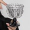KEMORELA Retro Embossed Tall Glass Cup Black CrystalStyle Goblet For Whiskey Coffee And Desserts 1 7