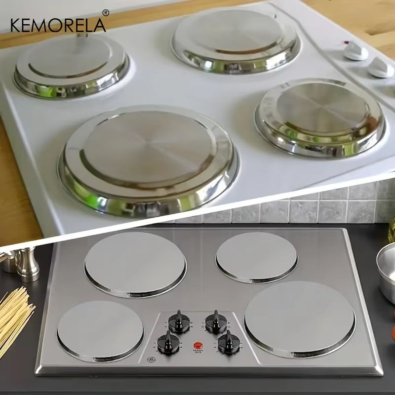 4Pack Stainless Steel Electric Stove Burner Covers 2 Small 2 Large Rustproof Round Cooktop Cover P 1