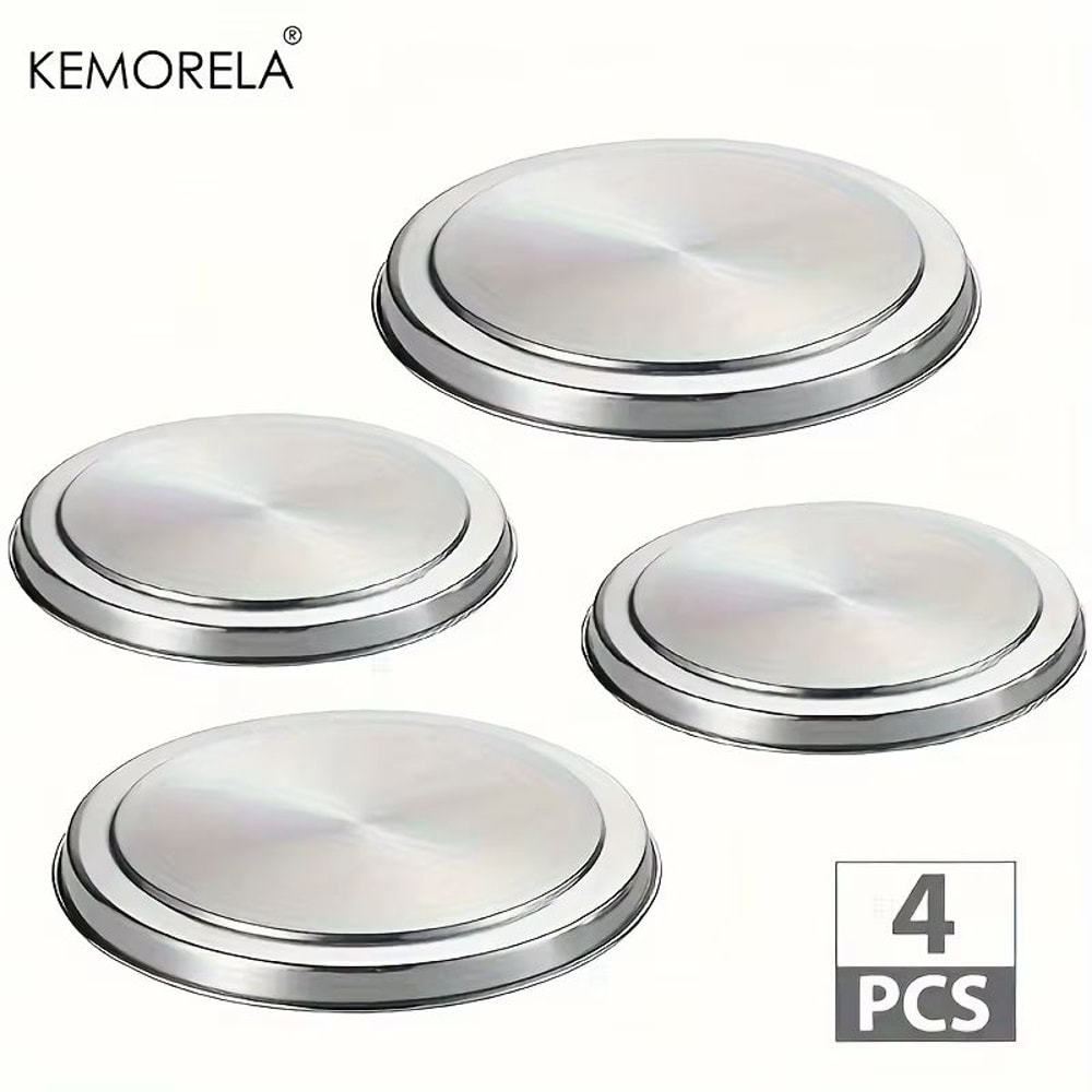 4Pack Stainless Steel Electric Stove Burner Covers 2 Small 2 Large Rustproof Round Cooktop Cover P 3