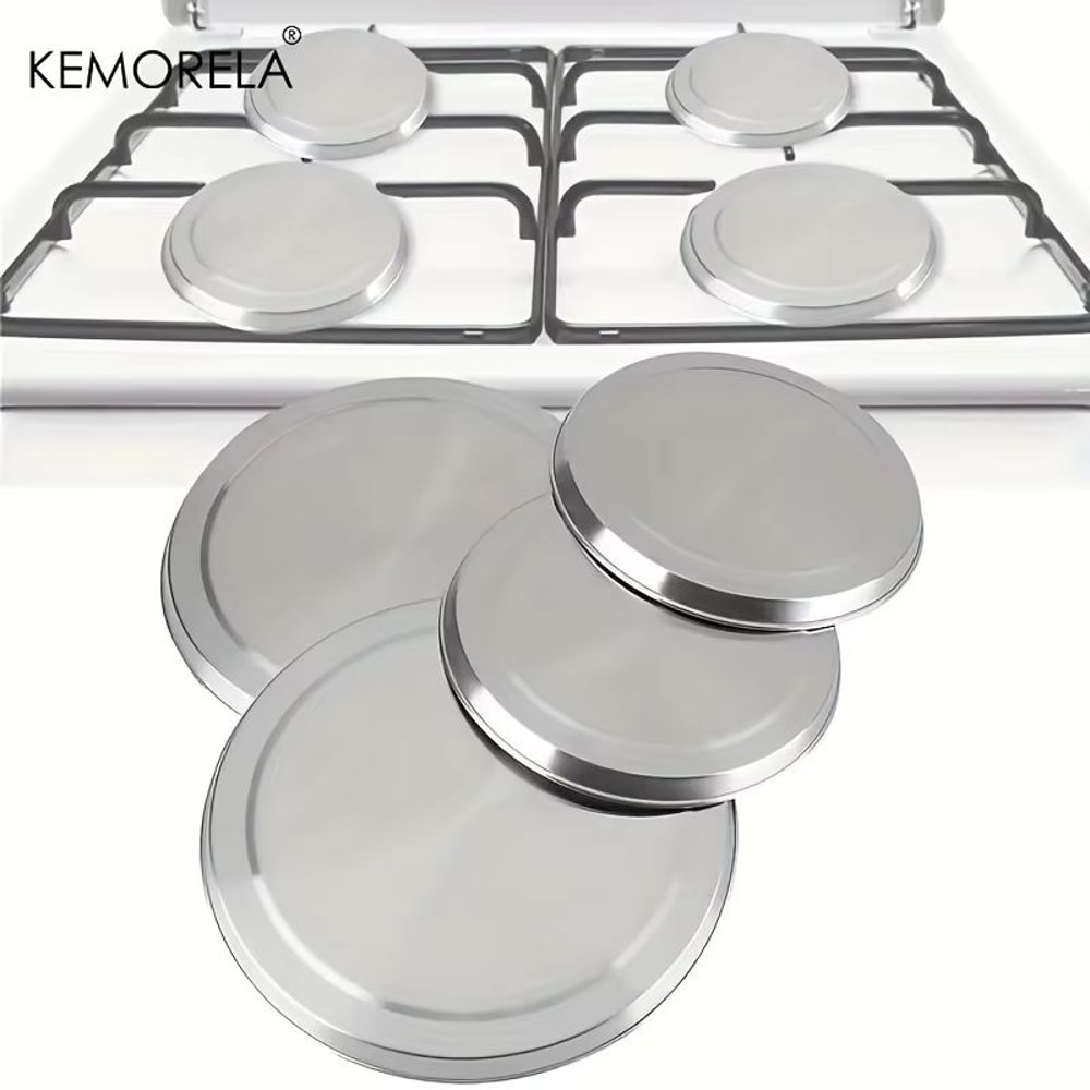 4Pack Stainless Steel Electric Stove Burner Covers 2 Small 2 Large Rustproof Round Cooktop Cover P 4