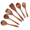 Wooden Kitchen Utensil Set With Holder Spatulas Spoons Salad Fork And Stirring Tools For Cooking A 9
