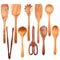 Teak Wooden Cooking Spoon Set Natural NonStick Safe Kitchen Utensils 110 Pieces 11