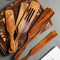 Teak Wooden Cooking Spoon Set Natural NonStick Safe Kitchen Utensils 110 Pieces 6