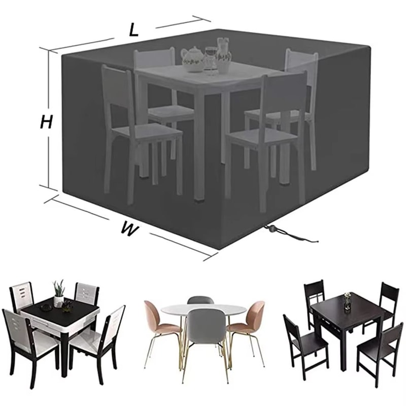 Waterproof Silver Outdoor Furniture Cover For Patio Table Chairs Sofa Cabinets And Equipment 2