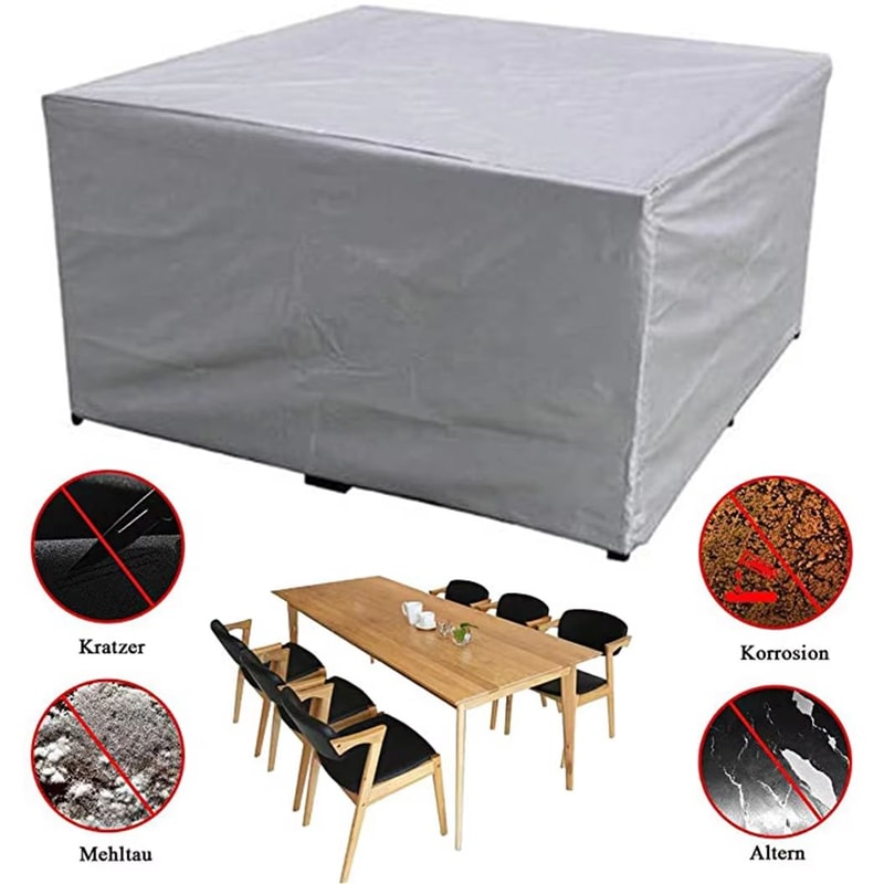 Waterproof Silver Outdoor Furniture Cover For Patio Table Chairs Sofa Cabinets And Equipment 6