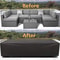 Waterproof 210D Oxford Outdoor Furniture Cover For Patio Sofa And Garden Sets BlackSilver 0