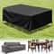 Waterproof 210D Oxford Outdoor Furniture Cover For Patio Sofa And Garden Sets BlackSilver 1