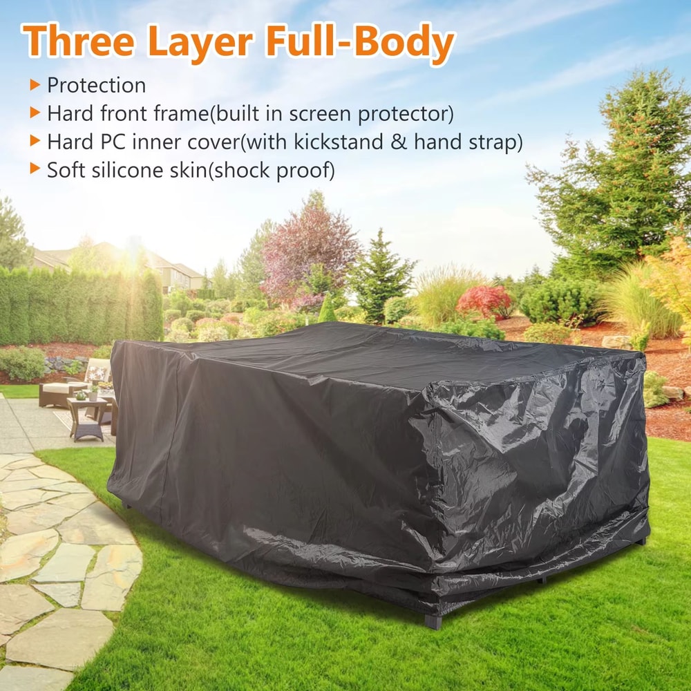Heavy Duty Waterproof Rectangular Patio Furniture Cover For Outdoor Sofa Table And Chair Sets Rain 4