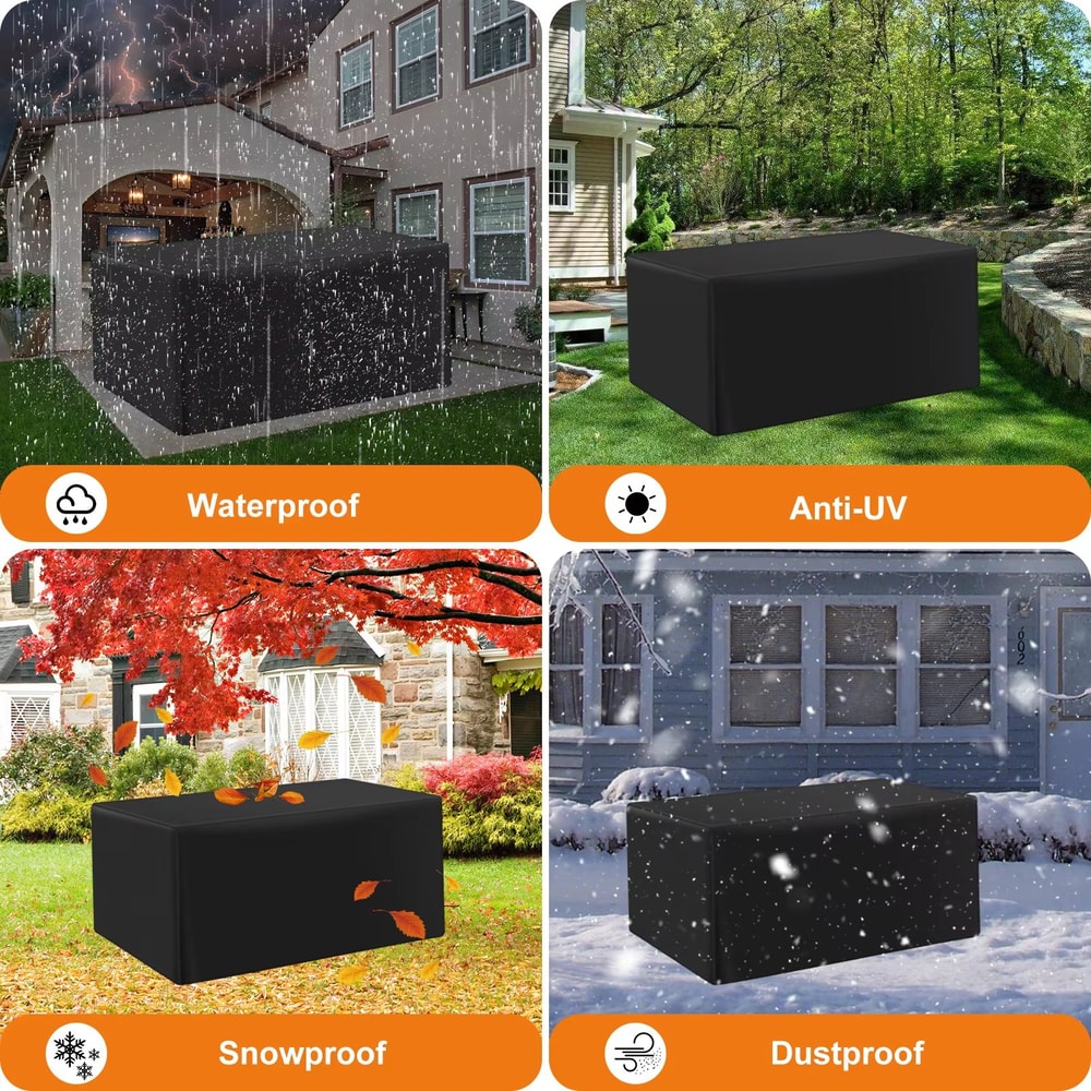 Heavy Duty Waterproof Rectangular Patio Furniture Cover For Outdoor Sofa Table And Chair Sets Rain 5