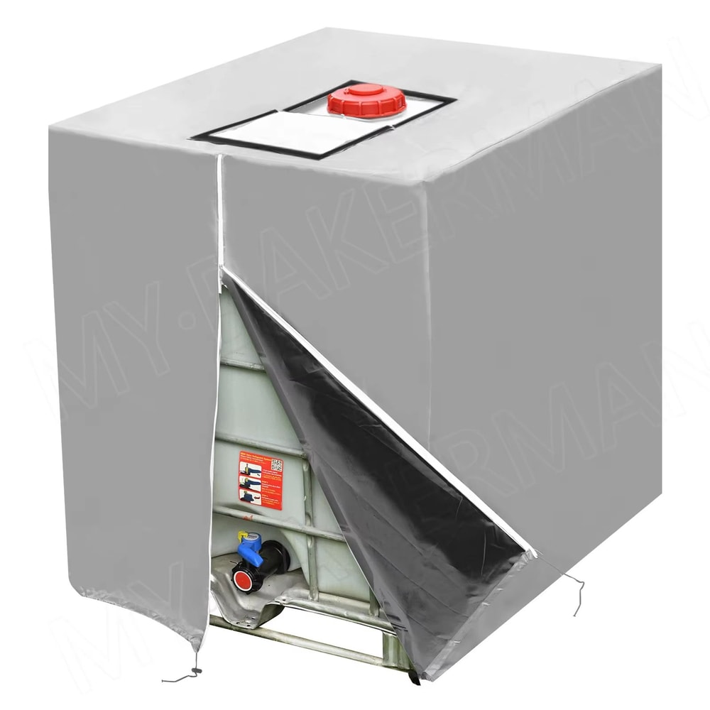 UVResistant Waterproof IBC Tank Cover With Zipper For 264 Gal 1000L Water Storage Tanks 12