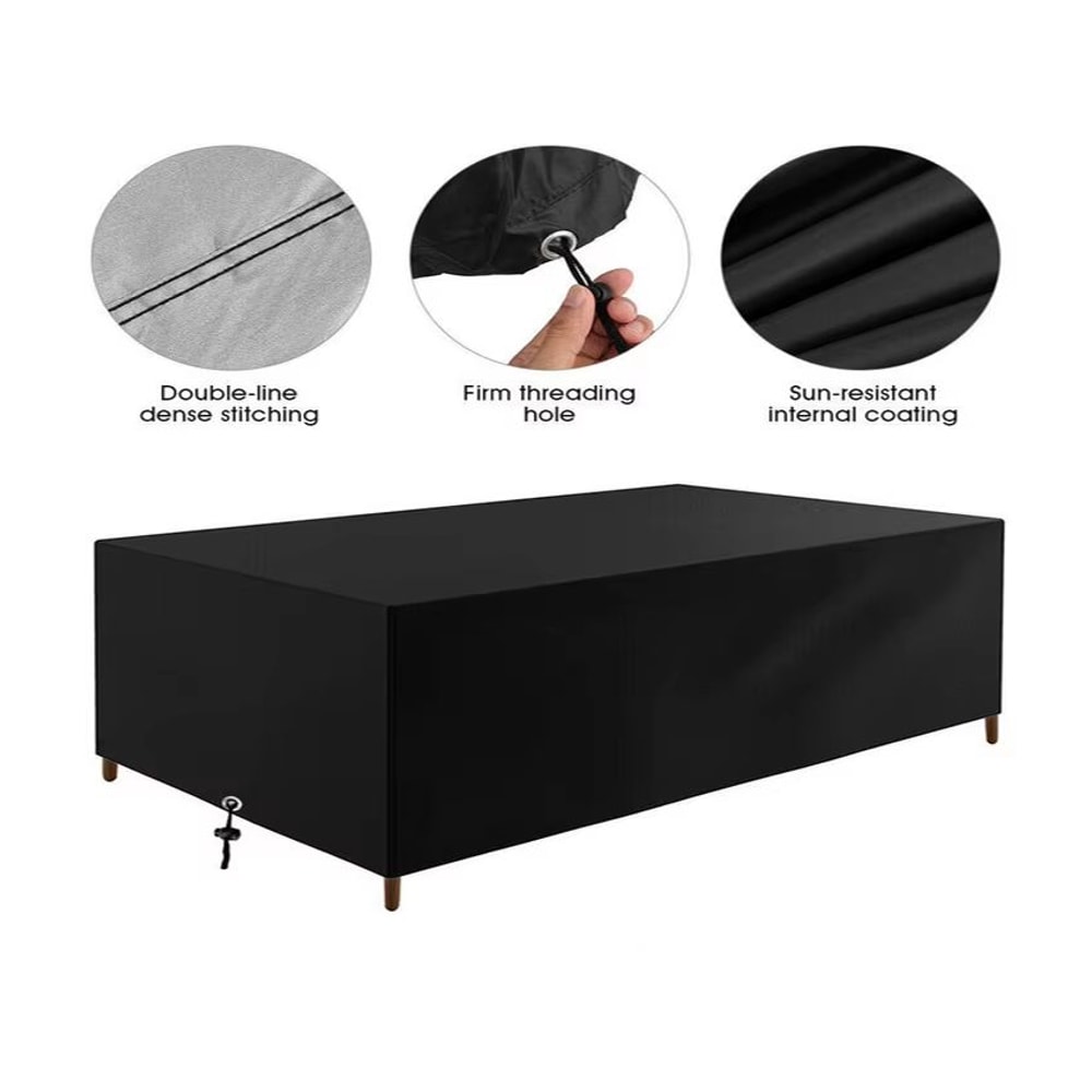 Heavy Duty Square Waterproof Outdoor Furniture Cover With UV And Dust Protection For Patio Tables A 2