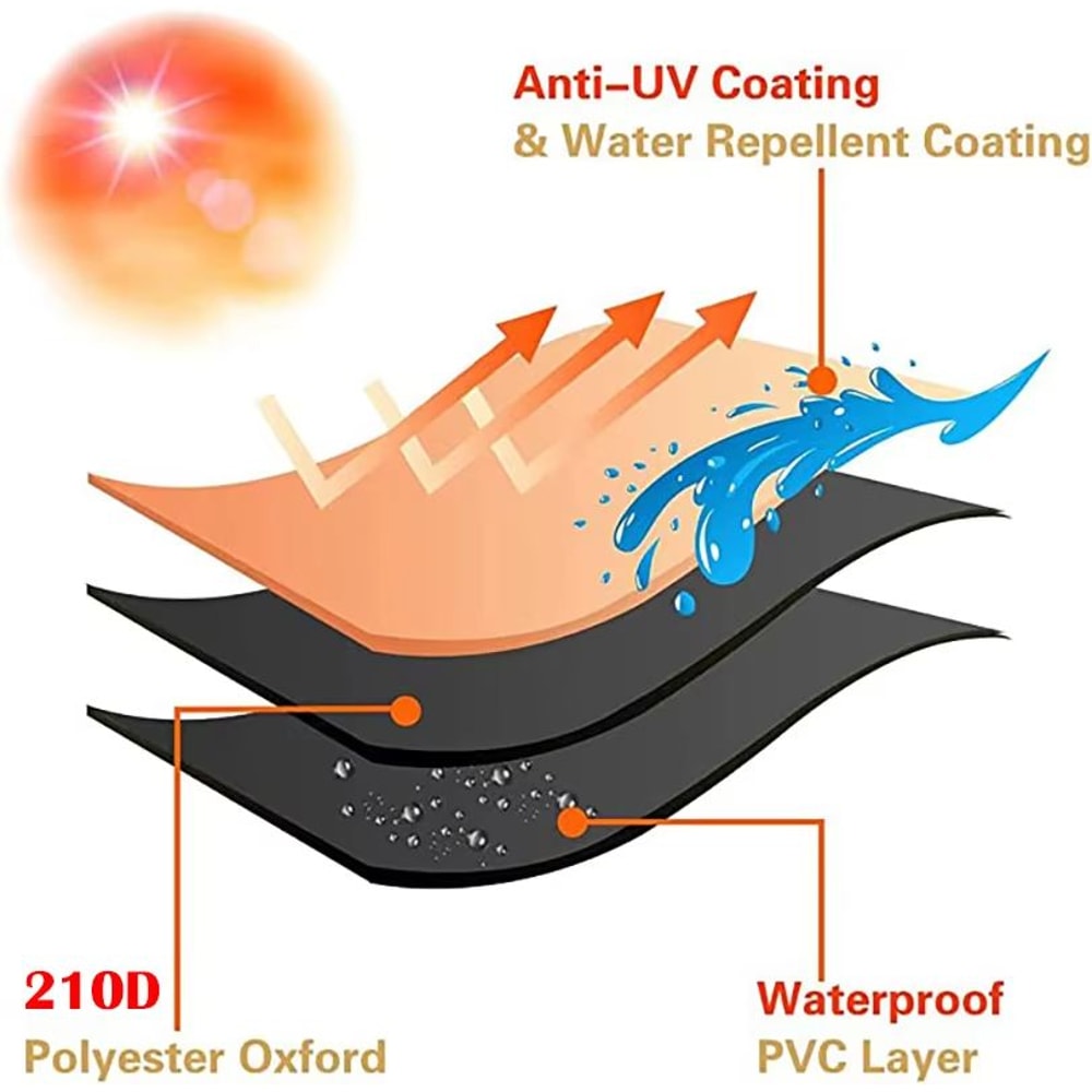 Heavy Duty Waterproof Oxford BBQ Grill Cover For Outdoor Barbecue And Smoker Protection 3