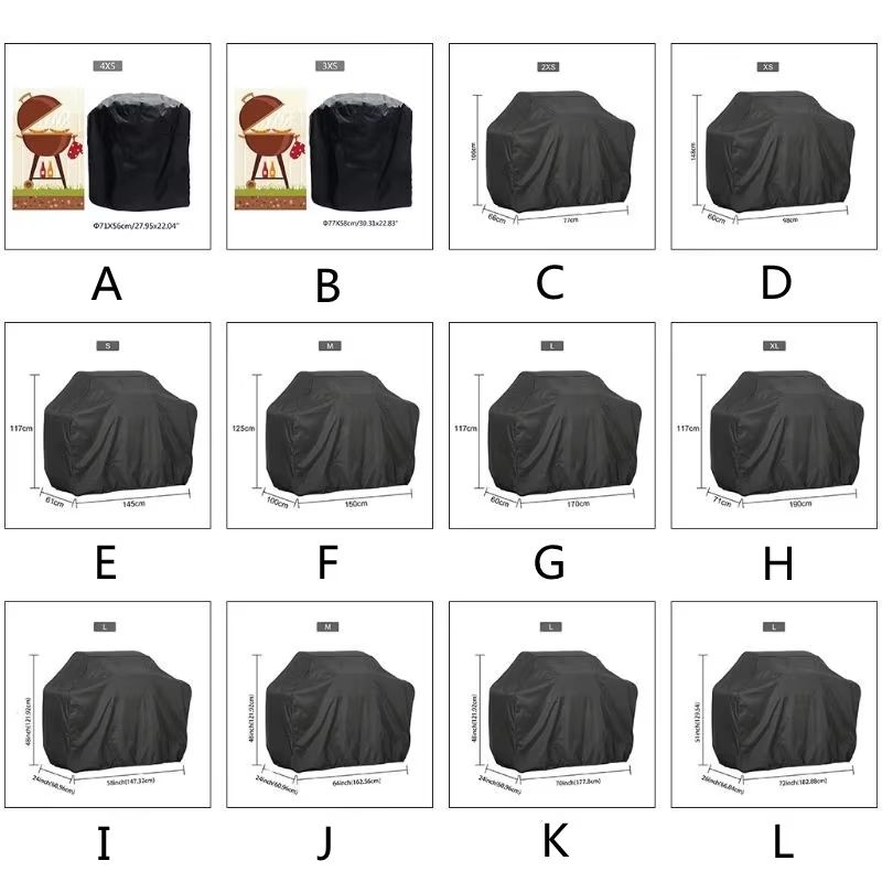 Heavy Duty Waterproof Oxford BBQ Grill Cover For Outdoor Barbecue And Smoker Protection 5