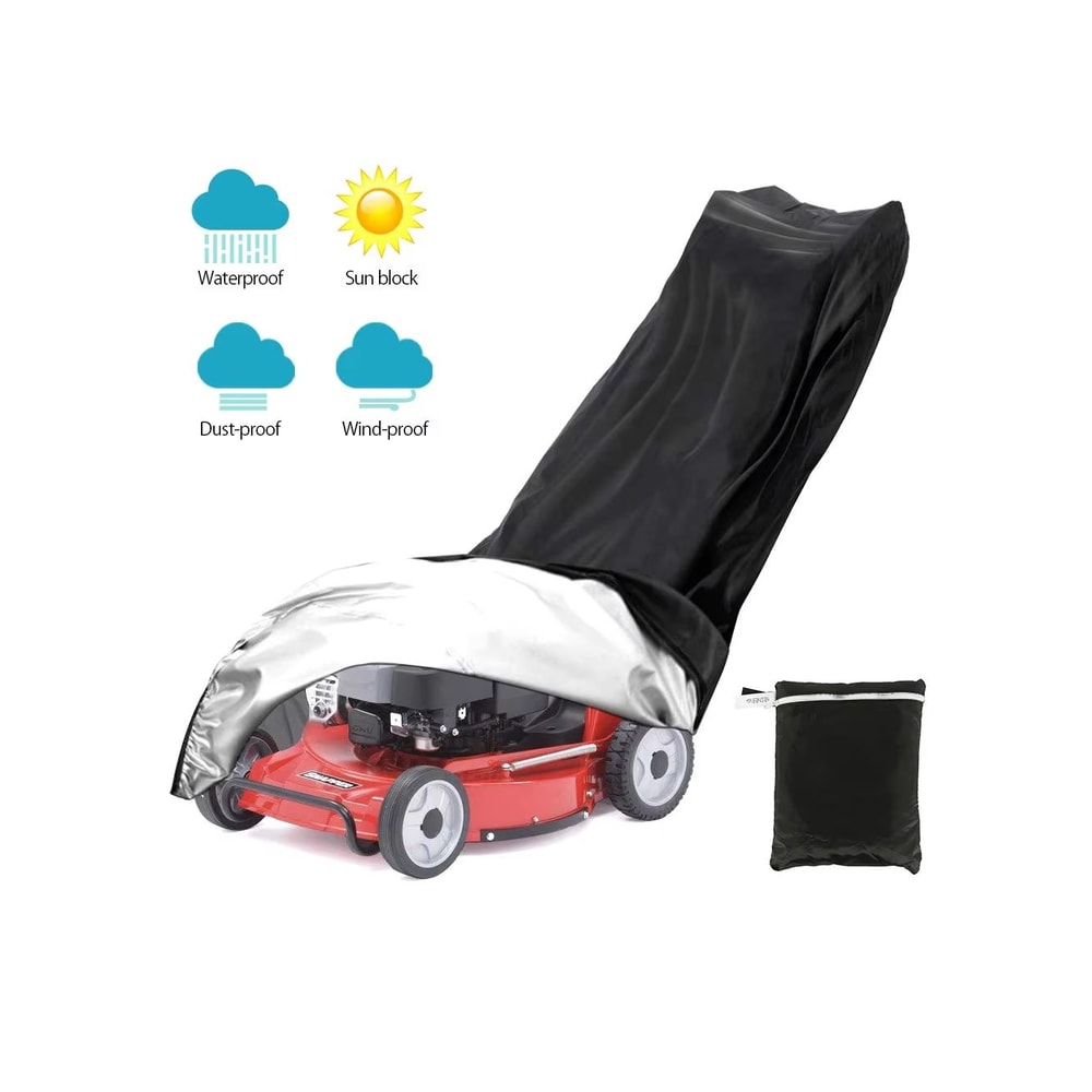 210D Waterproof Lawn Mower Cover With UV Protection And Drawstring Universal Outdoor Equipment Cov 6