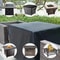 Square 210T Waterproof Fire Pit Cover UV Fade Resistant Outdoor Fire Pit Table Protector 2