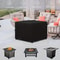 Square 210T Waterproof Fire Pit Cover UV Fade Resistant Outdoor Fire Pit Table Protector 5