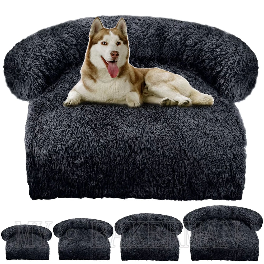 Washable Warm Dog Bed Sofa Soft Winter Pet Nest Bed And Furniture Protector Mat For Cats And Dogs 0