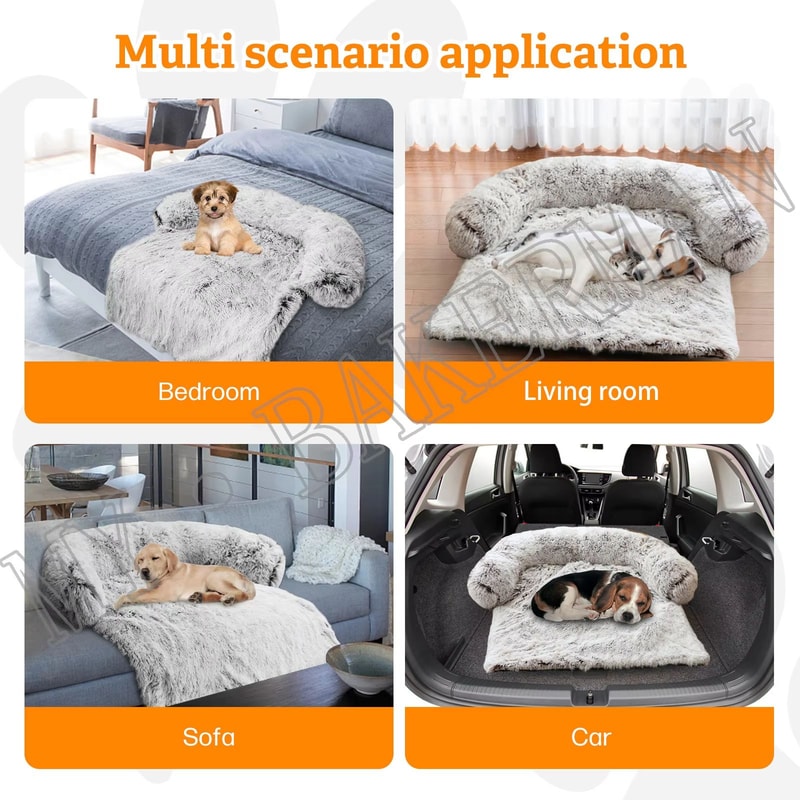 Washable Warm Dog Bed Sofa Soft Winter Pet Nest Bed And Furniture Protector Mat For Cats And Dogs 3