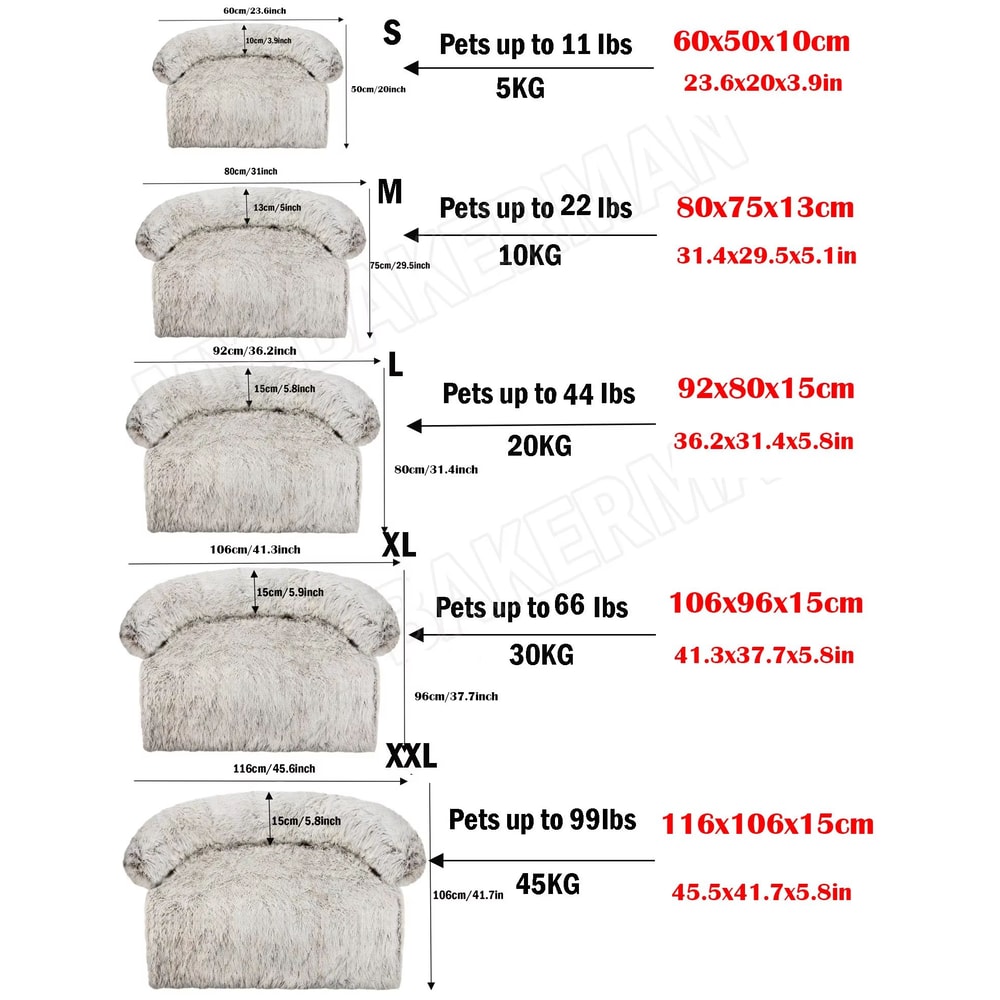 Washable Warm Dog Bed Sofa Soft Winter Pet Nest Bed And Furniture Protector Mat For Cats And Dogs 4