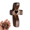 Wooden Handheld Pocket Cross With Heart Cutout Stress Relief Palm Cross And Encouragement Gift 11