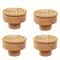 12Pack Bohemian Rattan Drawer Knobs Round Wooden WickerWeave Cabinet Knobs With Screws 9