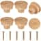 12Pack Bohemian Rattan Drawer Knobs Round Wooden WickerWeave Cabinet Knobs With Screws 8