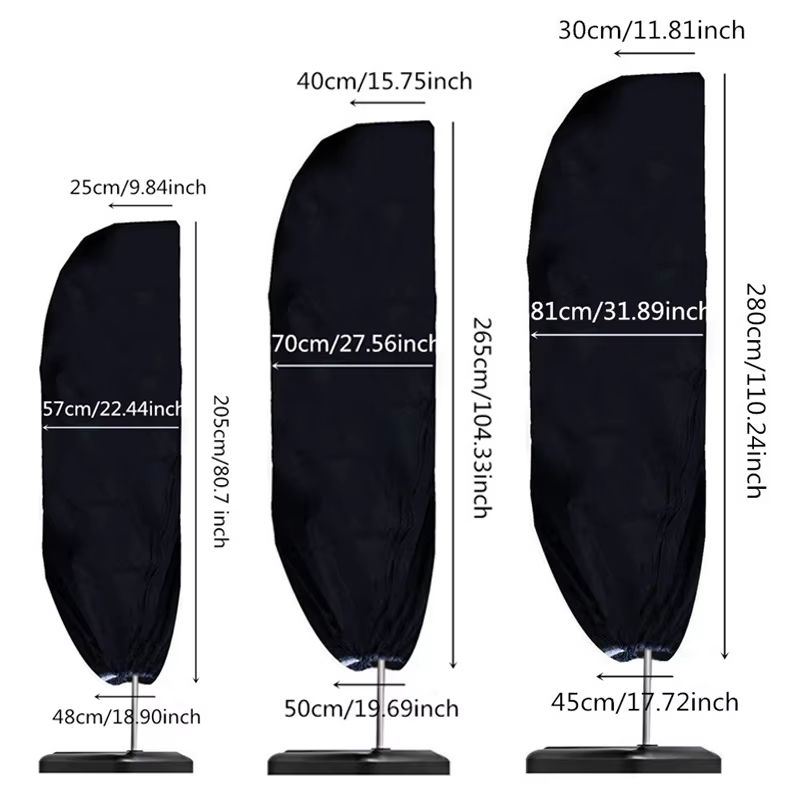Waterproof Oxford Cloth Outdoor Umbrella Cover For Cantilever And Patio Parasols 2