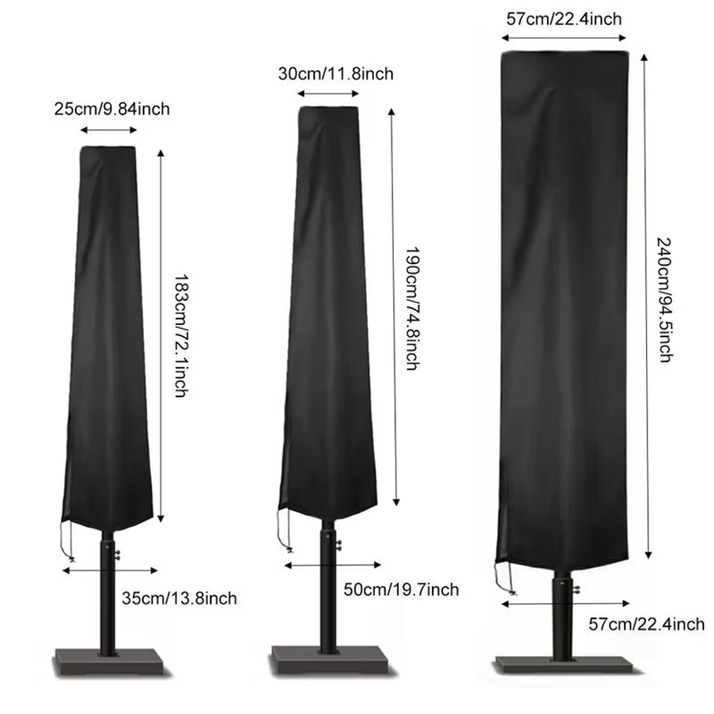 Waterproof Oxford Cloth Outdoor Umbrella Cover For Cantilever And Patio Parasols 3