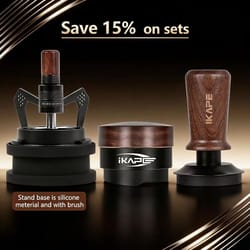 ikape rotary wdt espresso distribution tool with 10 needles and stand