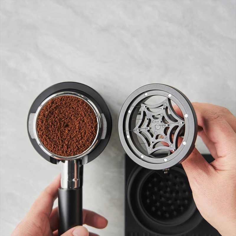 IKAPE Rotary WDT Espresso Distribution Tool With 10 Needles And Stand 4