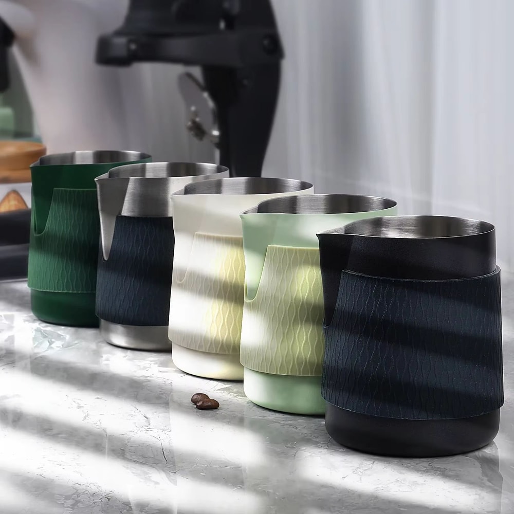 IKAPE Espresso Milk Pitcher V3 17 Fl Oz Frothing Jug Without Handle Sharp Spout Professional Steam 2