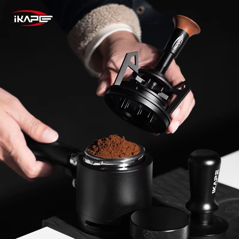 IKAPE V3 Espresso Rotary WDT Tool With Dosing Funnel Stand Coffee Distribution System 0