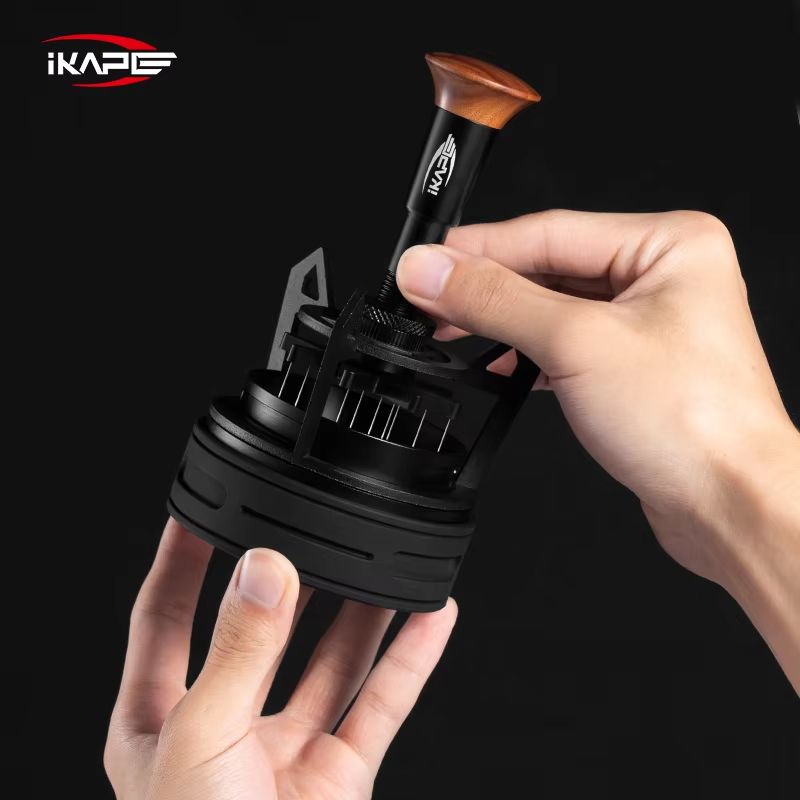 IKAPE V3 Espresso Rotary WDT Tool With Dosing Funnel Stand Coffee Distribution System 5