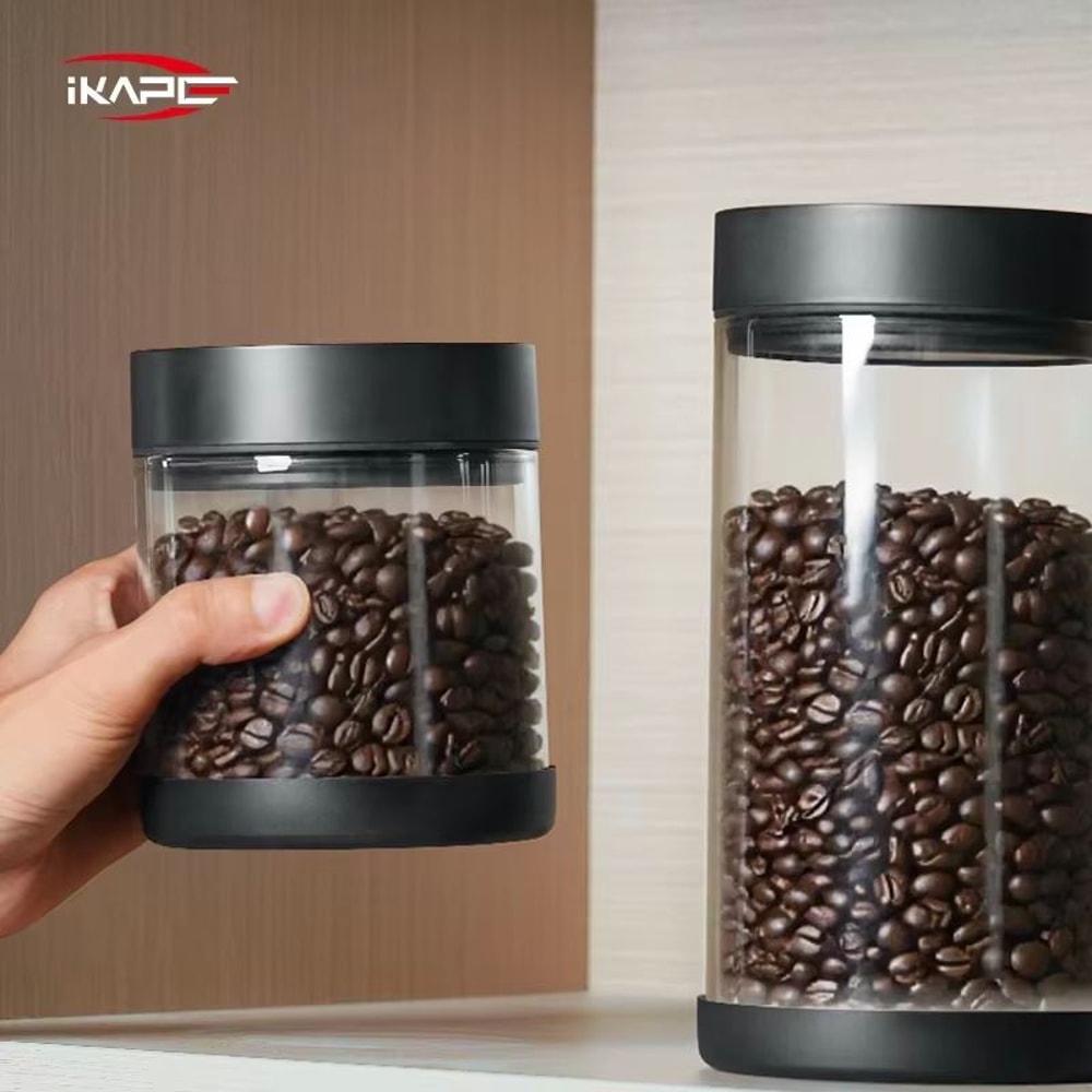 IKAPE Coffee Beans Vacuum Sealed Tank With Electric Digital Display Smart Coffee Storage Canister 0
