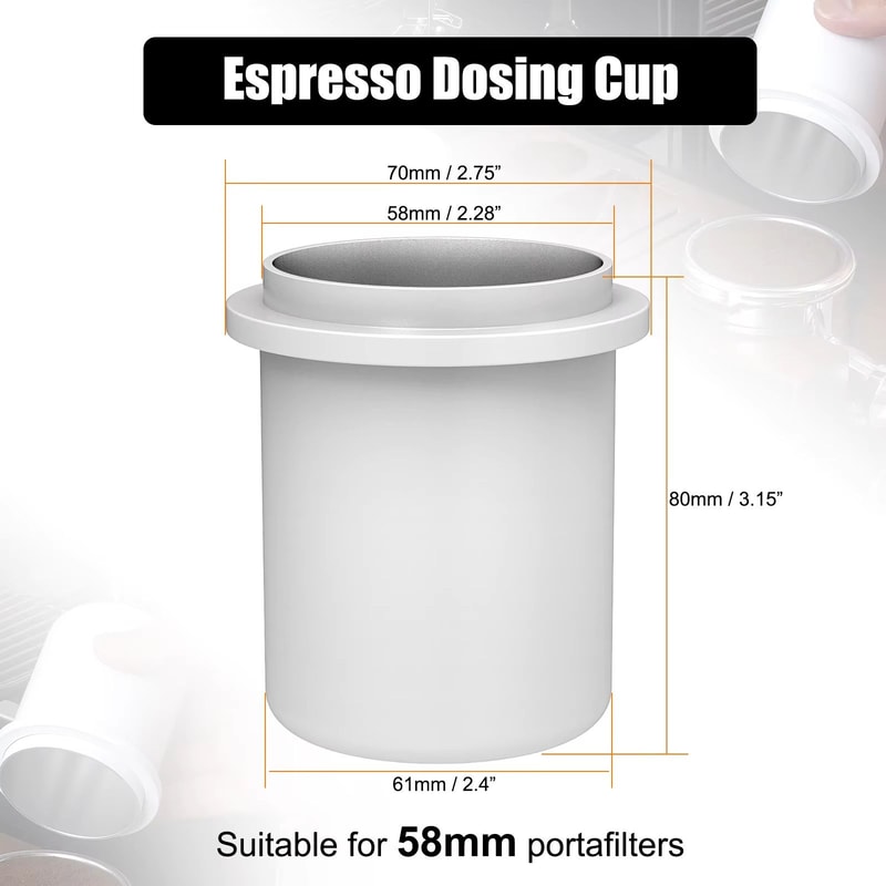 IKAPE Espresso Dosing Cup Compatible With 5158 Mm 201228 In Portafilters Aluminum Coffee Accessory 4