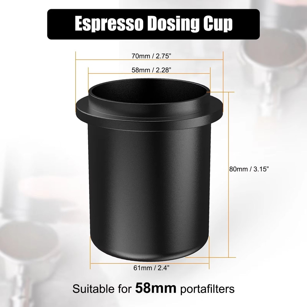 IKAPE Espresso Dosing Cup Compatible With 5158 Mm 201228 In Portafilters Aluminum Coffee Accessory 5