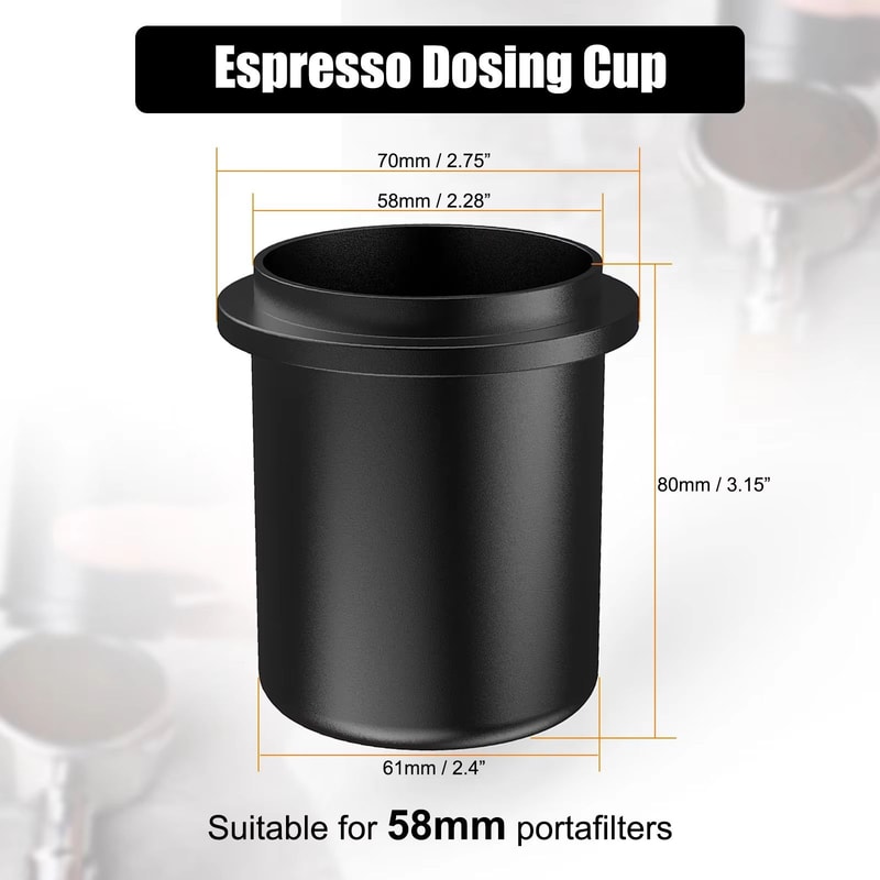IKAPE Espresso Dosing Cup Compatible With 5158 Mm 201228 In Portafilters Aluminum Coffee Accessory 5